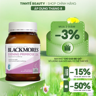 Tinh dầu hoa anh thảo Blackmores Evening primrose oil 190 viên, điều hòa nội tiết, giúp đẹp da, tóc, móng