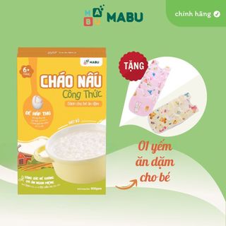 Cháo nấu công thức Mabu hạt vỡ (900gr), nấu nhanh dành cho bé từ 8 tháng tuổi ăn dặm truyền thống, kiểu Nhật 900g