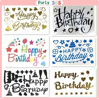Sticker Happy Birthday Dán Bóng Bay,bóng Số Sinh Nhật