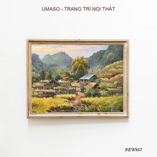 Tranh treo tường Canvas phong cảnh đồng quê Việt Nam decor nhà, homestay, quán ăn NEW957