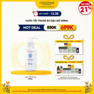 Tẩy Trang Chiết Xuất Bơ Đậu Mỡ L'Occitane Shea Butter Cleansing 200ml
