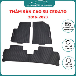 Thảm Lót Sàn Cao Su Xe Kia Cerato 2016 - 2021, 2023- Cao Su Đúc Không Mùi- Mẫu NISSIN