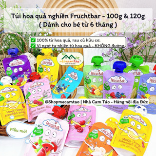 (Date: T9,12/2025-2026) Túi hoa quả nghiền hữu cơ Fruchtbar ăn dặm cho bé từ 6 tháng