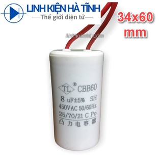linh kiện Tụ CBB60 8uf 450VAC