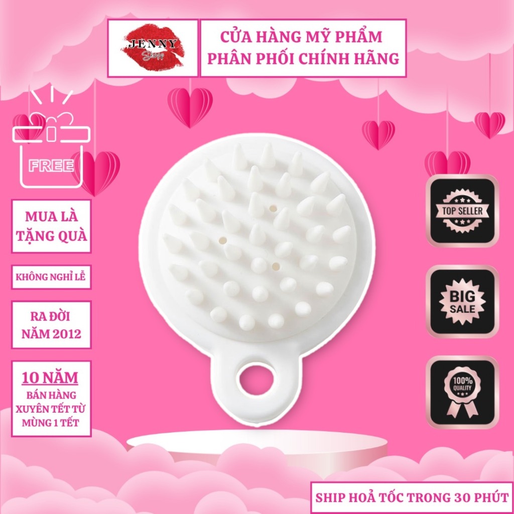 Lược Tạo Kiểu Gội Đầu Massage Gai Silicon Mát Xa Da Đầu, Giảm Rụng Tóc, Kích Thích Mọc Tóc & Lược Gỡ