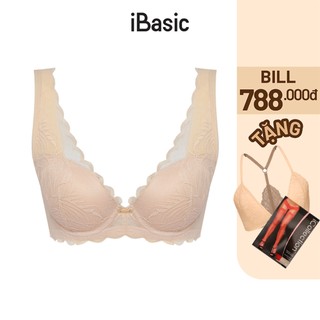 Áo ngực có gọng cup T-shirt full ren iBasic BO18-1