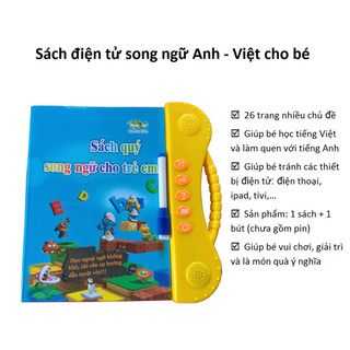 Sách điện tử cho bé song ngữ Anh Việt kèm bút có cả những câu truyện cổ tích