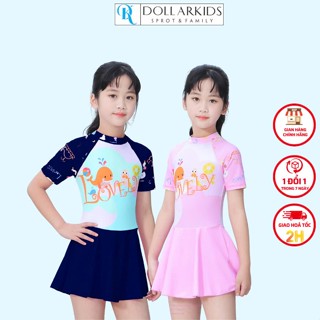 Đồ Bơi Bé Gái,Đồ Bơi Liền Thân Hoạ Tiết Dễ Thương Cho Bé Từ 10kg Đến 49kg Hãng DOLLARKIDS