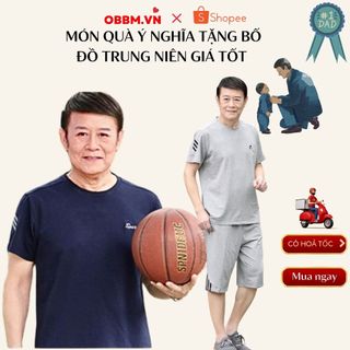 Bộ quần áo mặc nhà trung niên cho ông già, cho bố, bộ thể thao