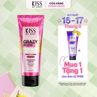 Sữa Dưỡng Trắng Da Toàn Thân Hương Nước Hoa KISS MY BODY Bright & Shine - Hương Crazy In Love 226g