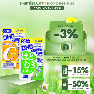 Combo Viên uống DHC Sáng da Mờ thâm 30 Ngày (Adlay & Vitamin C)