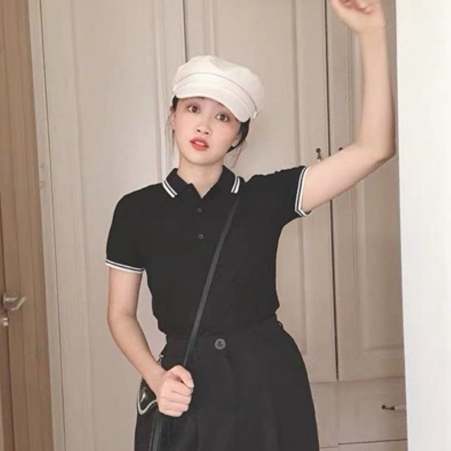 ÁO POLO NỮ VIỀN CỔ