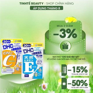 Combo Viên Uống DHC Trắng Hồng Và Mịn Màng 30 Ngày (Vitamin E 30 viên & Vitamin C 60 viên)