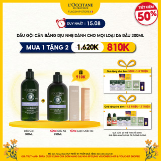 Dầu Gội - Dầu Xả Gentle & Balance Dành Cho Mọi Loại Tóc L'Occitane Shampoo 300ml & Conditioner 250ml