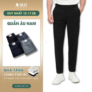 Quần Âu Nam Công Sở (4 màu) GRAYHOMME Dáng Ôm, Đứng Phom, Lịch Lãm, Co Giãn Nhẹ