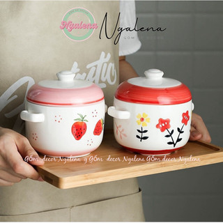 Hũ sứ chưng yến, thố chưng yến 3 chi tiết hấp cách thuỷ