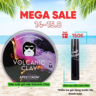 Sáp vuốt tóc nam 30shine phân phối chính hãng Apestomen Volcanic Clay wax tạo kiểu tóc giữ nếp vượt trội không bóng