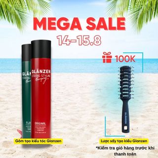 Gôm xịt giữ nếp tóc Glanzen 30Shine phân phối chính hãng giữ nếp tạo kiểu đỉnh cao 380ml