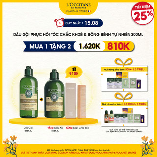 Dầu Gội - Dầu Xả L'Occitane Phục Hồi Tóc Chắc Khoẻ & Bồng Bềnh Tự Nhiên Volume & Strength 250ml - 300ml