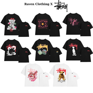 Áo Thun STUSSY SS2 unisex nam nữ - Vải 100% Cotton 2c 250 GSM Cao Cấp RAVEN
