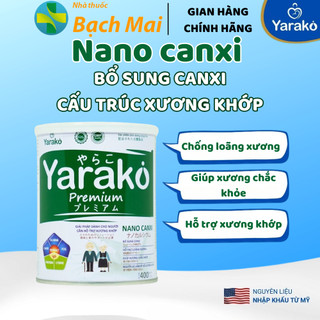 Sữa Canxi Cho Người Già YARAKO PREMIUM NANO CANXI Chuyên Biệt Cho Người Xương Khớp Hộp