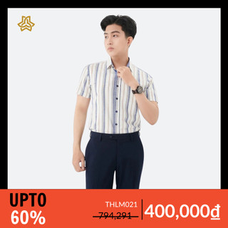 Áo sơ mi nam linen ngắn tay Merriman mã THLM021