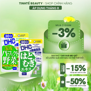 Combo Viên uống DHC Sáng hồng da 30 Ngày (Rau Củ 60 viên & Adlay 30 viên)