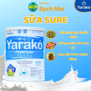 Sữa Tăng Phục Hồi Sức Khỏe Cho Người Ốm YARAKO SURE  Người Mới Ốm Dậy Sau Phẫu Thuật 900g Chính Hã