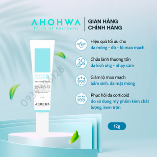 Kem Dưỡng Phục Hồi Ahohwa Vitamin K Cream 12g - Phục Hồi Da Mỏng Đỏ, Giãn Mao Mạch, Làm Dịu Da, Mờ Sẹo