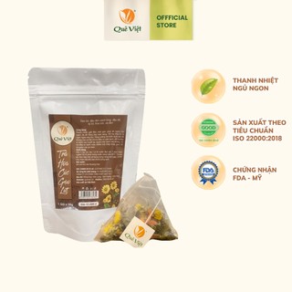 [Gói 30G] - Trà hoa cúc gạo lứt Quê Việt thanh nhiệt, ngủ ngon, điều hoà huyết áp.