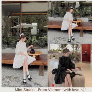Đầm lizzy hoa nổi bồng bềnh