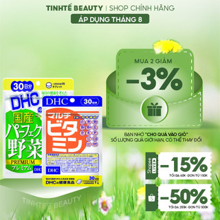 Combo Viên uống DHC Tăng Cường Hệ Miễn Dịch 30 Ngày (Rau Củ 60 viên & Multi Vitamin 30 viên)