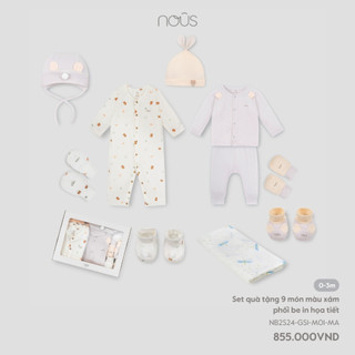 Set quà tặng 9 món đồ sơ sinh- Set quà newborn tặng sơ sinh bé trai bé gái 0-3 tháng tuổi