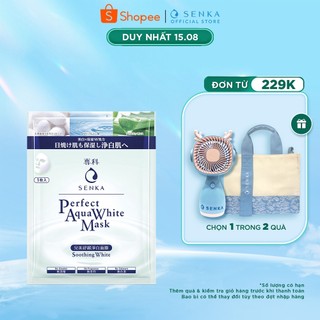Mặt nạ Senka Dưỡng trắng - Cấp ẩm - Dịu mát - Ngăn lão hóa - 1 miếng (21g)