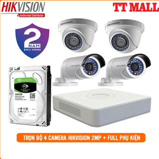 TRỌN BỘ 4 MẮT CAMERA HIKVISION - ĐẦU 8 KÊNH