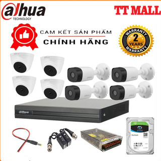 {Giá hủy diệt} Trọn bộ 8 mắt camera giám sát Dahua 1080P 2.0MP và HDD 500g full phụ kiện lắp đặt