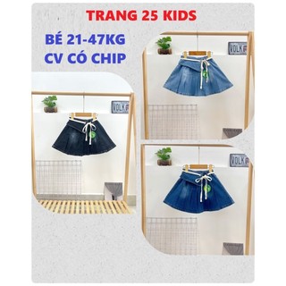 Chân Váy Jean Bé Gái Có Chip Chất Co Giãn Thoải Mái Cao Cấp AQ011 (10-48kg) - Trang 25 Kids