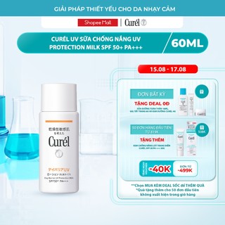 Sữa chống nắng Curel UV Protection Milk SPF 50+ PA+++ 60ml