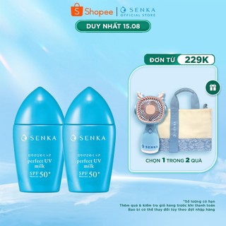 Bộ 02 Kem chống nắng dạng sữa Senka Perfect UV Milk 40ml
