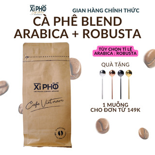 Cà phê blend robusta + arabica xì phố cafe pha phin, pha máy, rang mộc, đậm vị