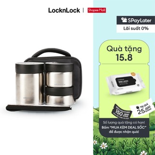 Bộ hộp cơm giữ nhiệt Lock&Lock bằng thép không gỉ Màu bạc LHC8031SLV