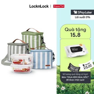 Bộ túi hộp cơm thủy tinh Lock&Lock 3EA - LLG428S2 (3 màu)