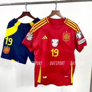 Bộ quần áo bóng đá Euro 2024 Đội Tuyển Tây Ban Nha, Áo tuyển Tây Ban Nha hàng vải thái cao cấp thoáng mát
