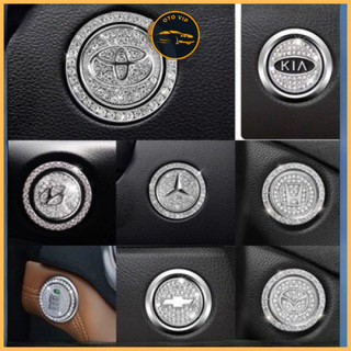 Vòng Đá và Logo xe ô tô Trang Trí Nút Khởi Động START STOP sang trọng cho xe Hyundai, kia, honda, mazda, toyota,..