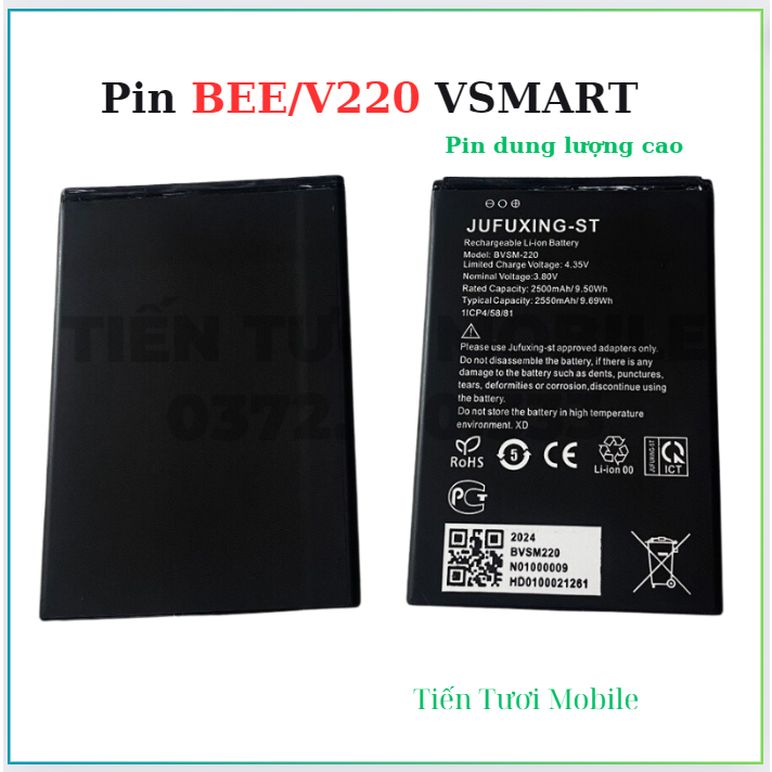 Pin vsmart V220A/BEE,mới chất lượng