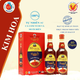 Nước mắm cốt kim hoa phú quốc 40 đạm chai thuỷ tinh 520ml