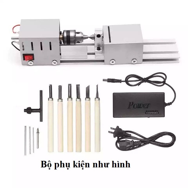 Máy tiện gỗ mini - Máy đánh bóng hạt gỗ