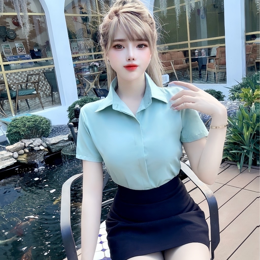 [ A13 ] Áo sơ mi nẹp đôi giấu nút Qiho.store | BigBuy360 - bigbuy360.vn