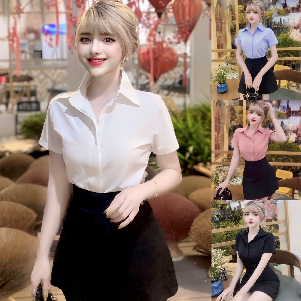 [ A13 ] Áo sơ mi nẹp đôi giấu nút Qiho.store | BigBuy360 - bigbuy360.vn