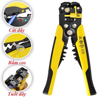 ❤️FREESHIP❤️ Kìm tuốt dây điện tự động cắt dây bấm cos đa năng